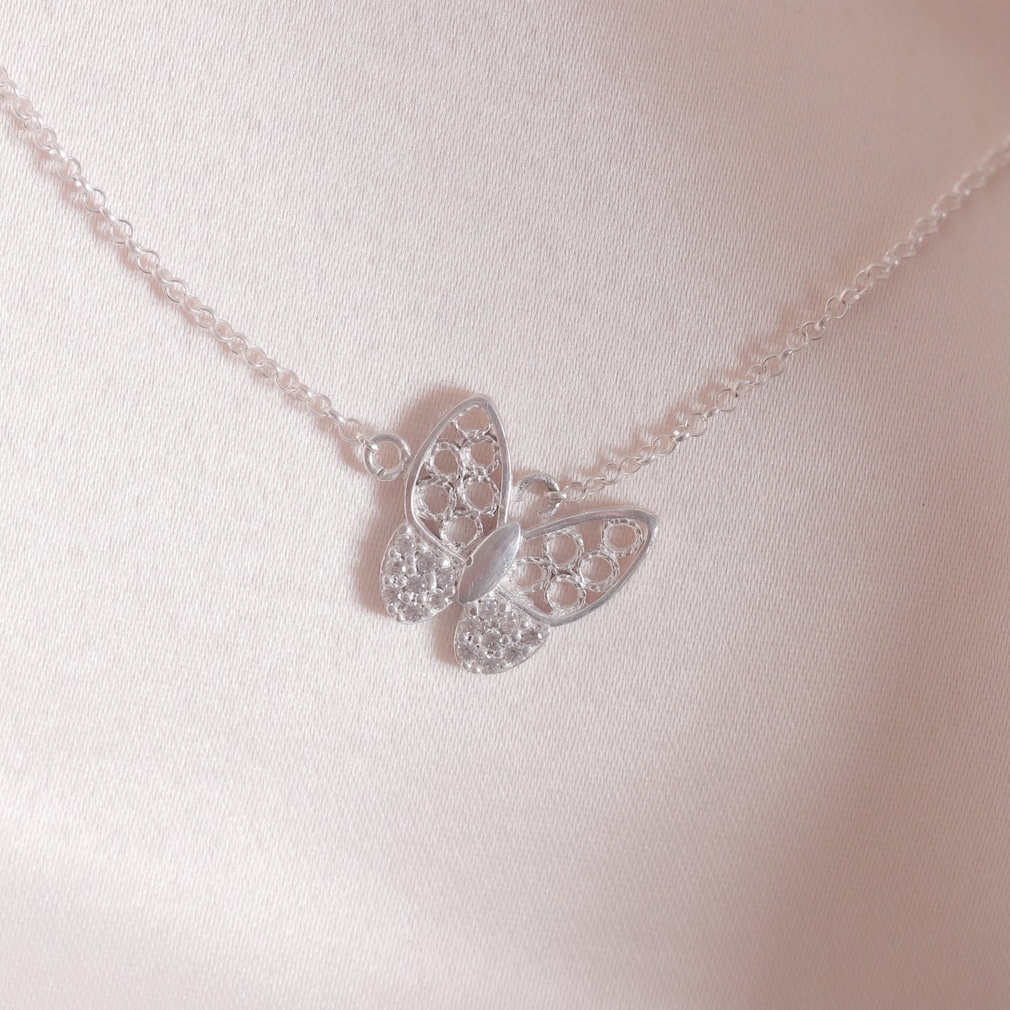 Filigree Butterfly Pendant