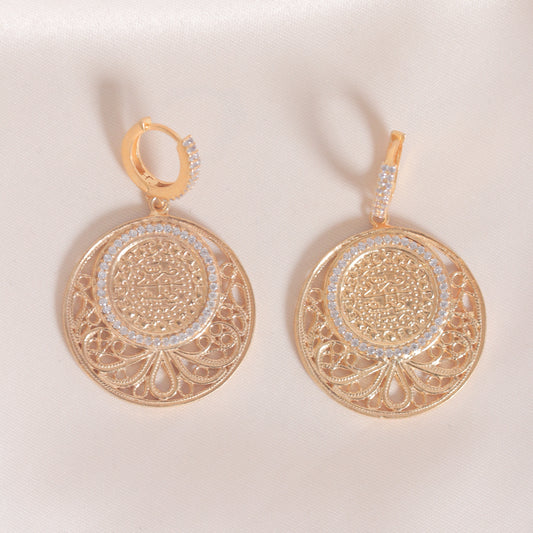 Filigree & White Zircon Lira Sodra Earrings