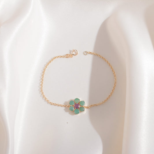 Emeralds Ward Bracelet (14k Gold)