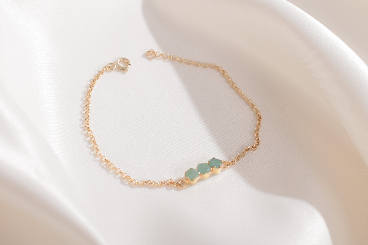 3 Emeralds Bracelet (18k Gold)