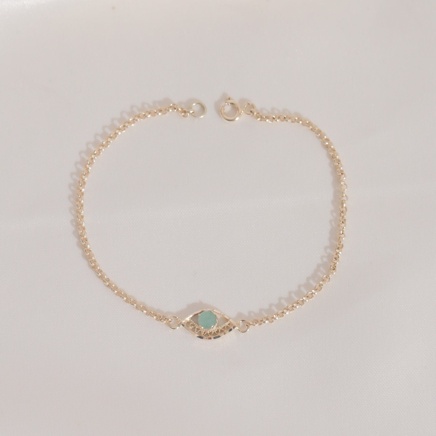 Ein Emeralds Bracelet (14k Gold)