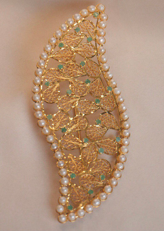 Emeralds Filigree Classic brooch